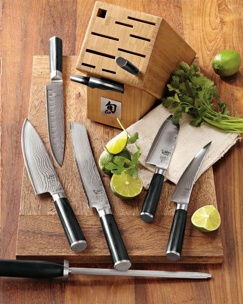 Shun shop knife block